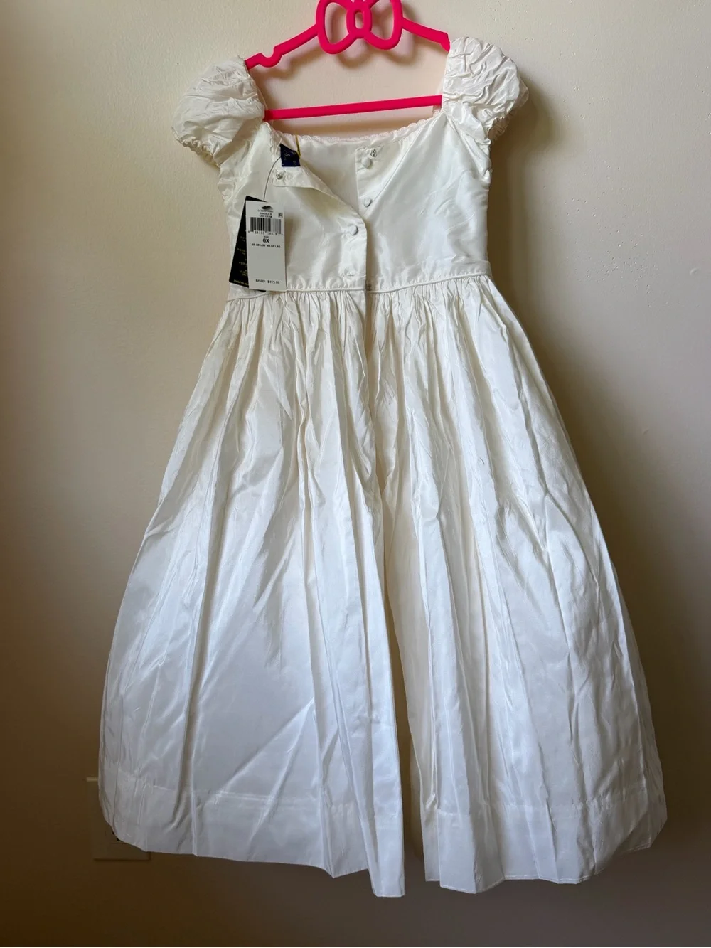 Girls Wedding Dress Ralph Lauren Silk Flower Girl NWT 6X